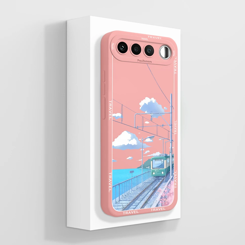 Aesthetic Floral Liquid Silicone Camera Protective Case - Soft & Smooth Cover