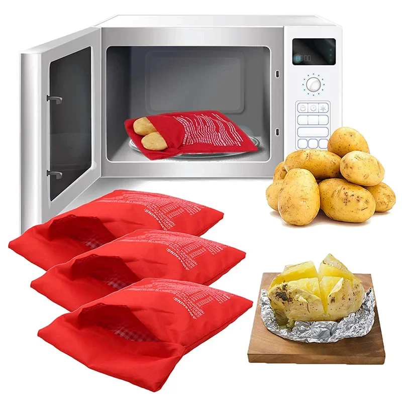 5 Pièces Sac De Cuisson Sac Pomme De Terre Micro Onde Lavable