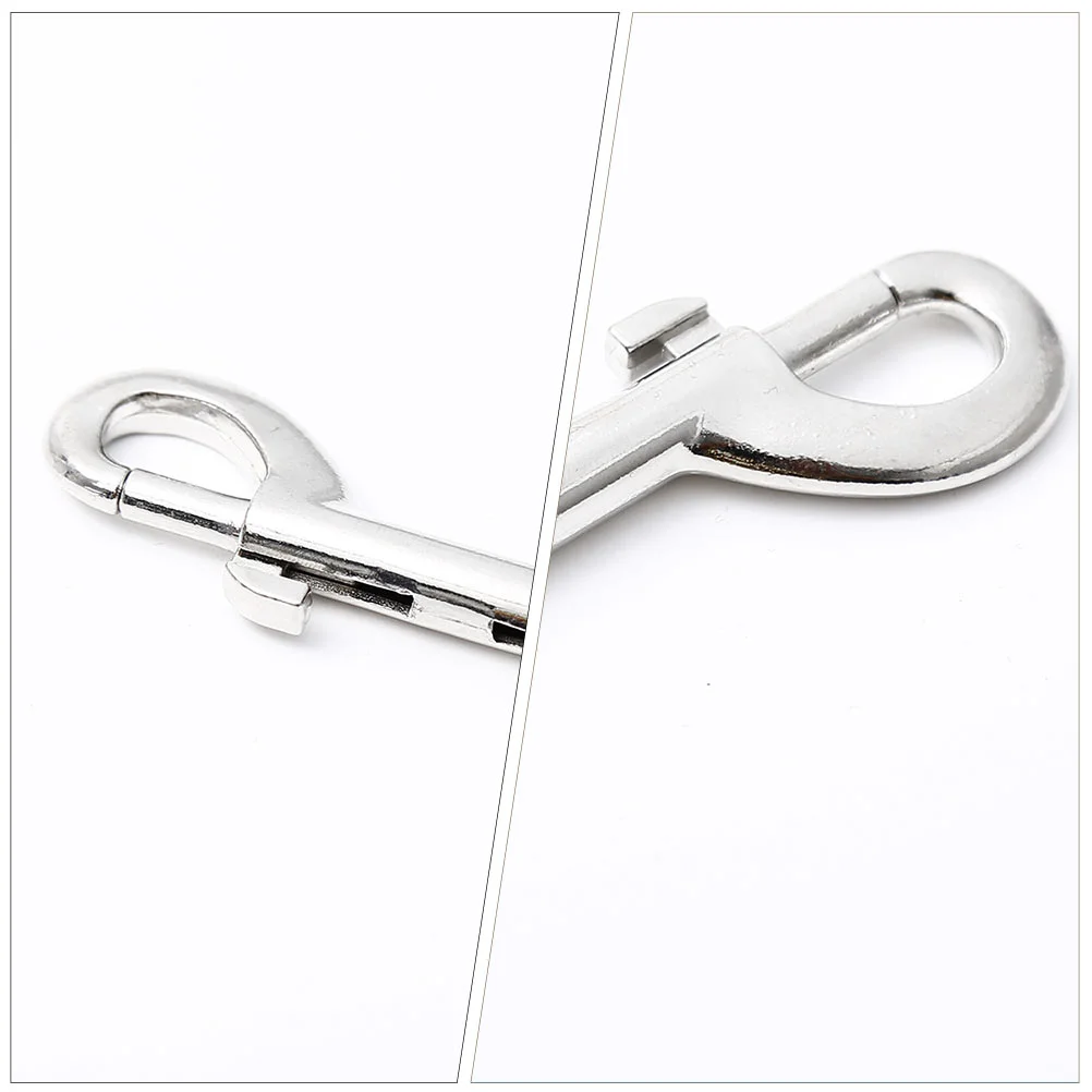 12pcs Double Ended Trigger Hook Snap Hook Clip for Pet Black Metal Diving Mountaineering Dog Leash Hardware