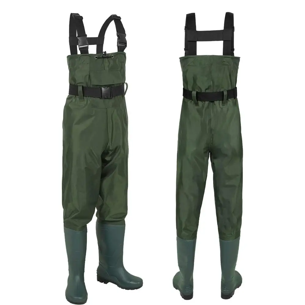 Description Picture 2 of itemNylon Breathable Waterproof Stocking Foot Fly Fishing Hunting Chest Waders Pant For Men And Women One-piece Trousers For Fishing