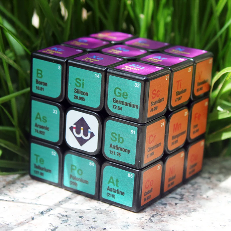 Professional Cube 3x3x3 5.6CM Speed For Magic Cube Chemical Element Periodic Table 3rd-order Cube Learning Formula Education Toy построитель лазерных плоскостей ada cube 2 360 green professional edition а00534