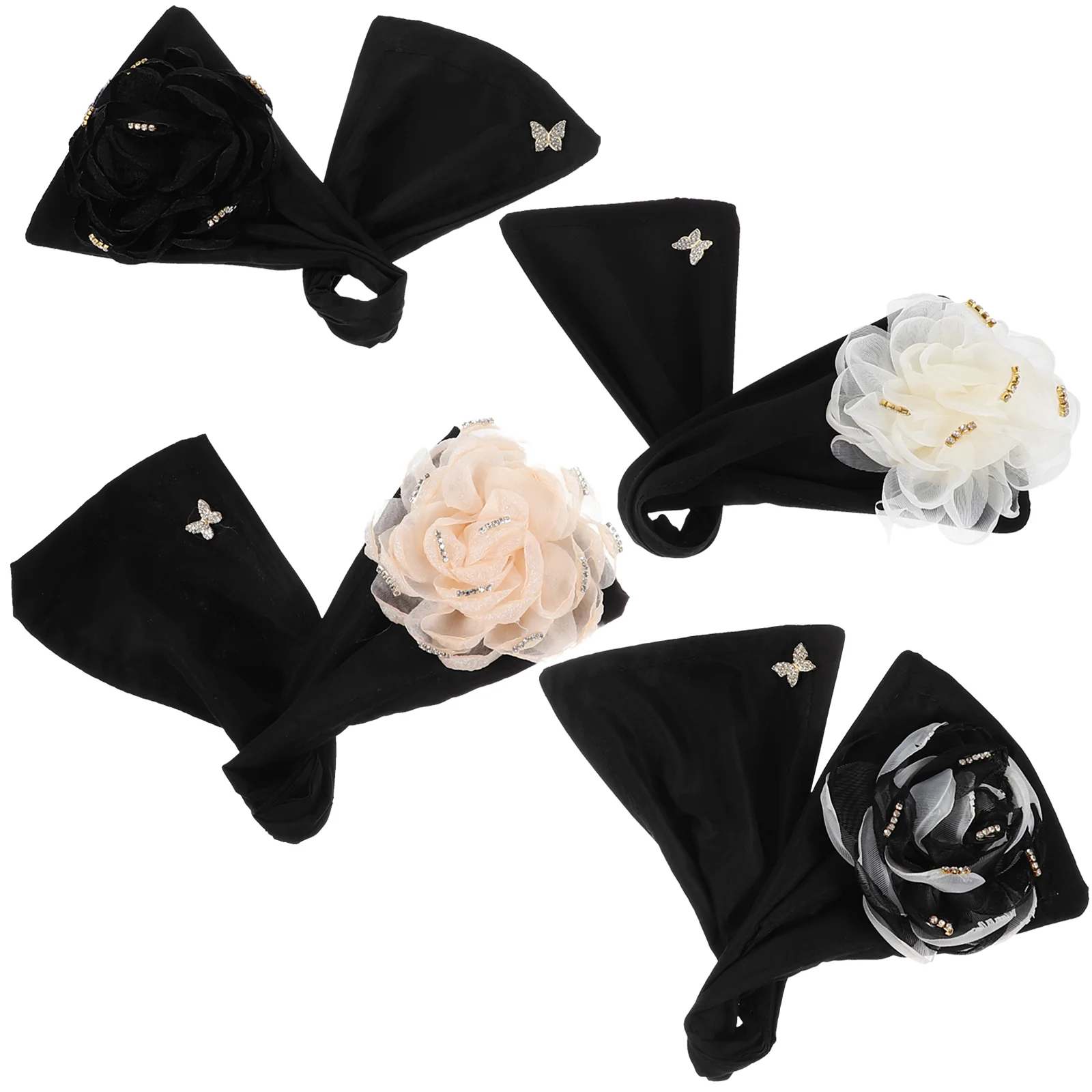 

4pcs Women Bun Makers Lazy Bun Makers Girls Buns Shaper Decorative Flower Hair Bun Makers