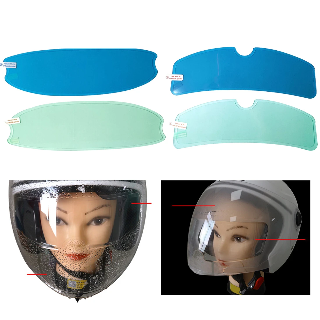Anti Rain Fog Film For Motorcycle Helmet Rain Proof Shield Film Durable