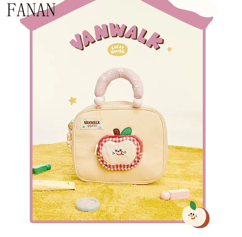 Girl's Large Capacity Layered Travel Storage Bag Cute 2025 New Handheld Toilet Cosmetic Bags Sweet Makeup Case Women