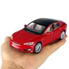 1/32 Tesla Model S 100D SUV Toy Car Model Diecast Alloy Metal Miniature Sound & Light Pull Back 1:32 Collection Gift For Boy Kid 5