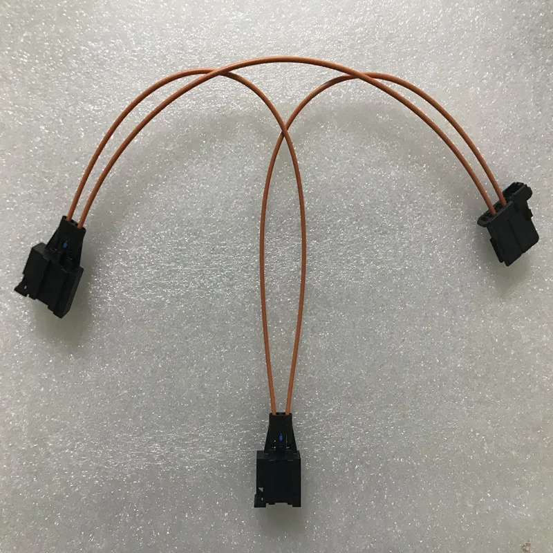 MOST Optic Fiber Jumper Cable Multimedia Connectors 2 Female to 1 male For Audi BMW mercedes Porsche Amplifier unit