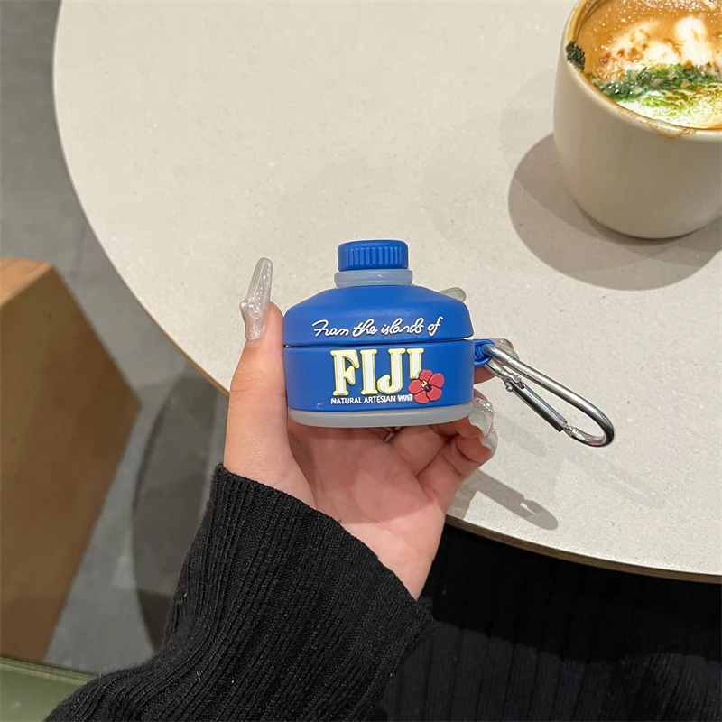 Custodia Per Auricolari In Silicone 3D Aqua Pacific Water Per Samsung Galaxy Buds Fe/Buds 2 Pro/Buds 2/Buds Live Cute Cartoon Cover Con Gancio