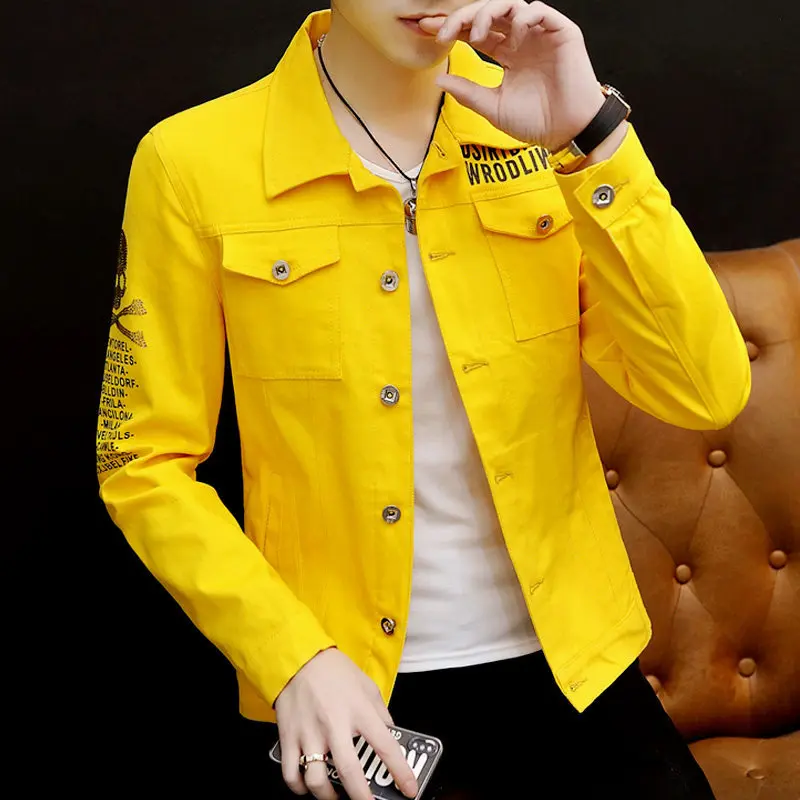 Wholesale Men's Denim Jacket Spring Autumn New Slim Denim Jacket Korean Style Trendy Brand Men's All-match Casual Denim Jacket