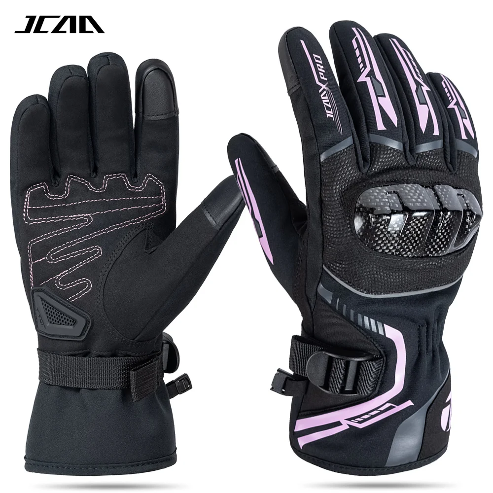 Winter Motorcycle Gloves - Windproof, Warm, Waterproof, Carbon Protection, Touch Screen Compatible