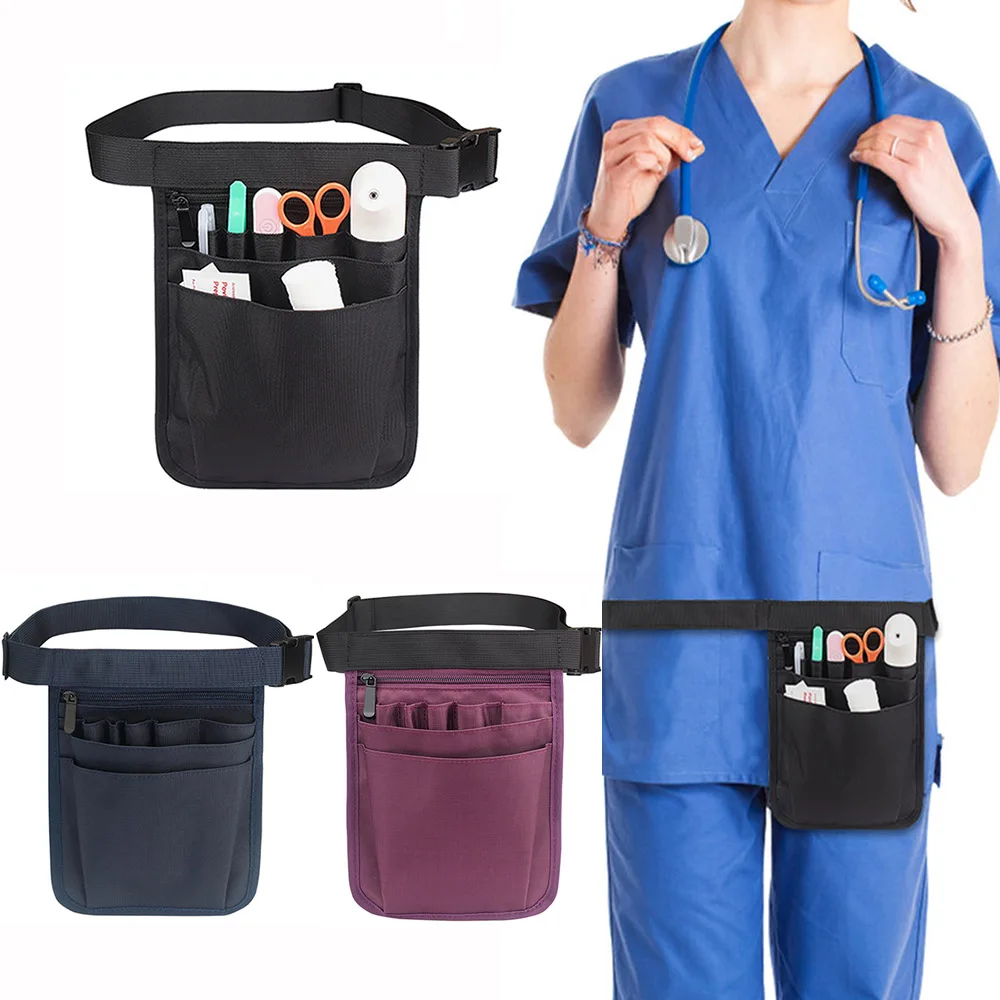1PC Nurse Waist Bag Women Men Shoulder Pouch Case Belt Extra Pocket