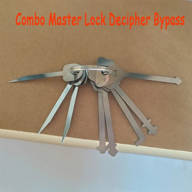 Locksmith Tools Master Keys Skeleton Lock Hook Warded Pick Open Doors Key Set For Door Lock Opening Keychain