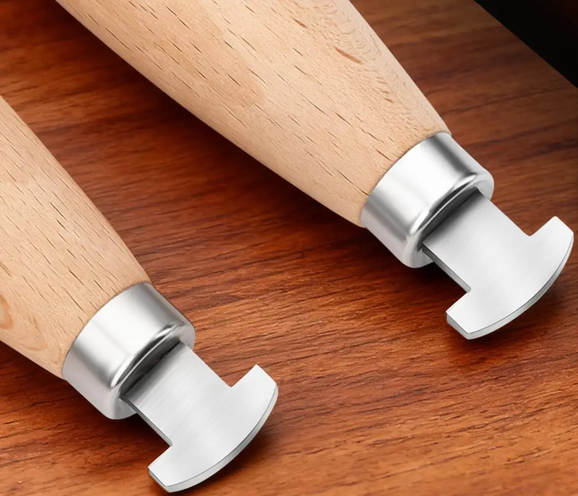 Jewelry Diamond Bezel Setting Gemstone Pusher Tool with Wooden Handle