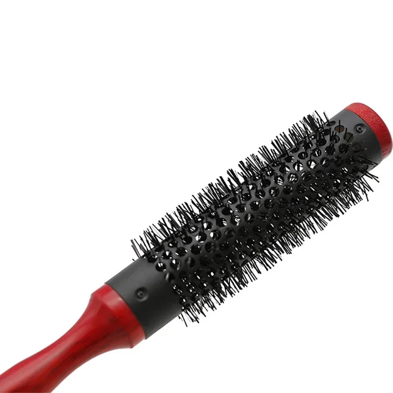 Profession Anti Static Curly Hair Comb Boar Bristle Rolling Round Brush Comb Hair Styling Beauty Salon Hairdresser Curling Iron 6