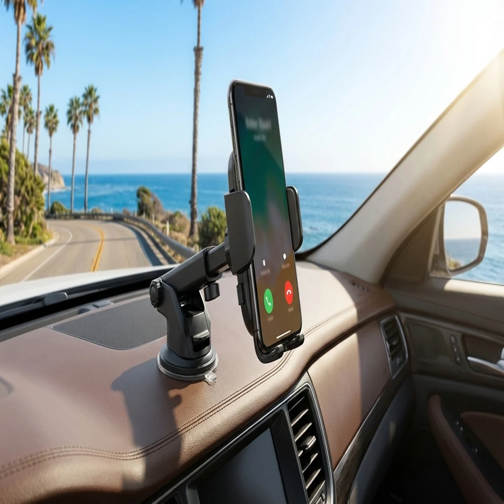360 Rotatable Universal Car Phone Holder Dashboard Mount Stand Stable Grip Hands-Free Mobile Phone Bracket Auto Interior Accesso 1