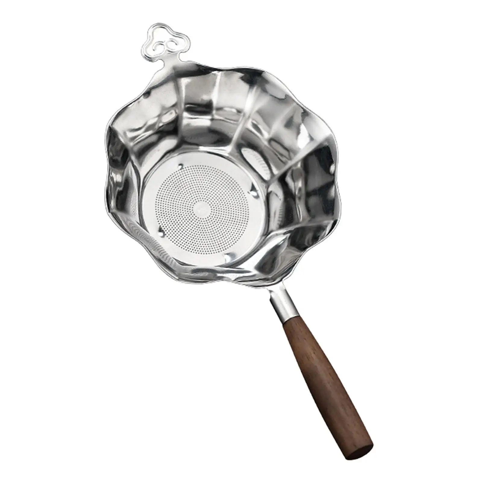 Wooden Handle Tea Strainer Comfortable Handle for Commercial Use Tea Room