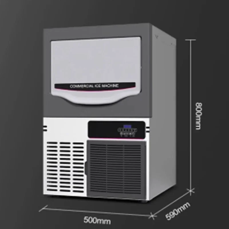 New 40KG/Day Ice Making Machine Large Commercial Milk Tea Shop Equipment Bar KTV Automatic Ice Making
