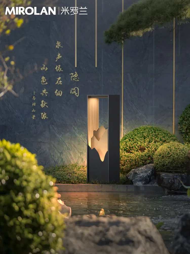 

New Chinese Style Garden Lamp Solar Lawn Lamp Outdoor Waterproof Lawn Lamp