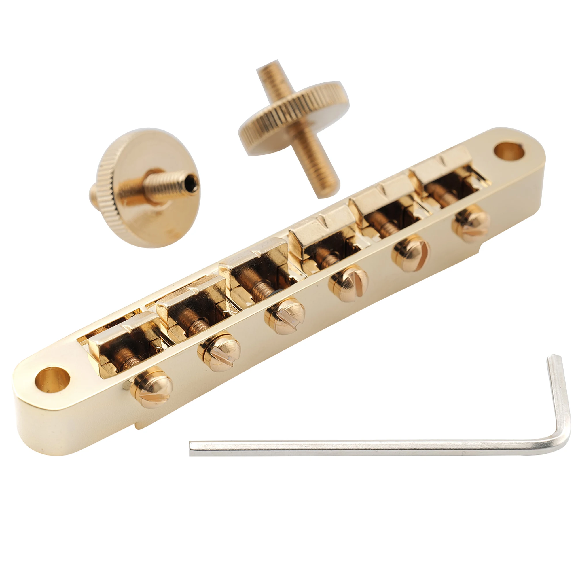 Musiclily Pro 52 mm ABR-1 Tune-o-matic Brücke für E-Gitarre im Epiphone LP SG Style – Detail 14