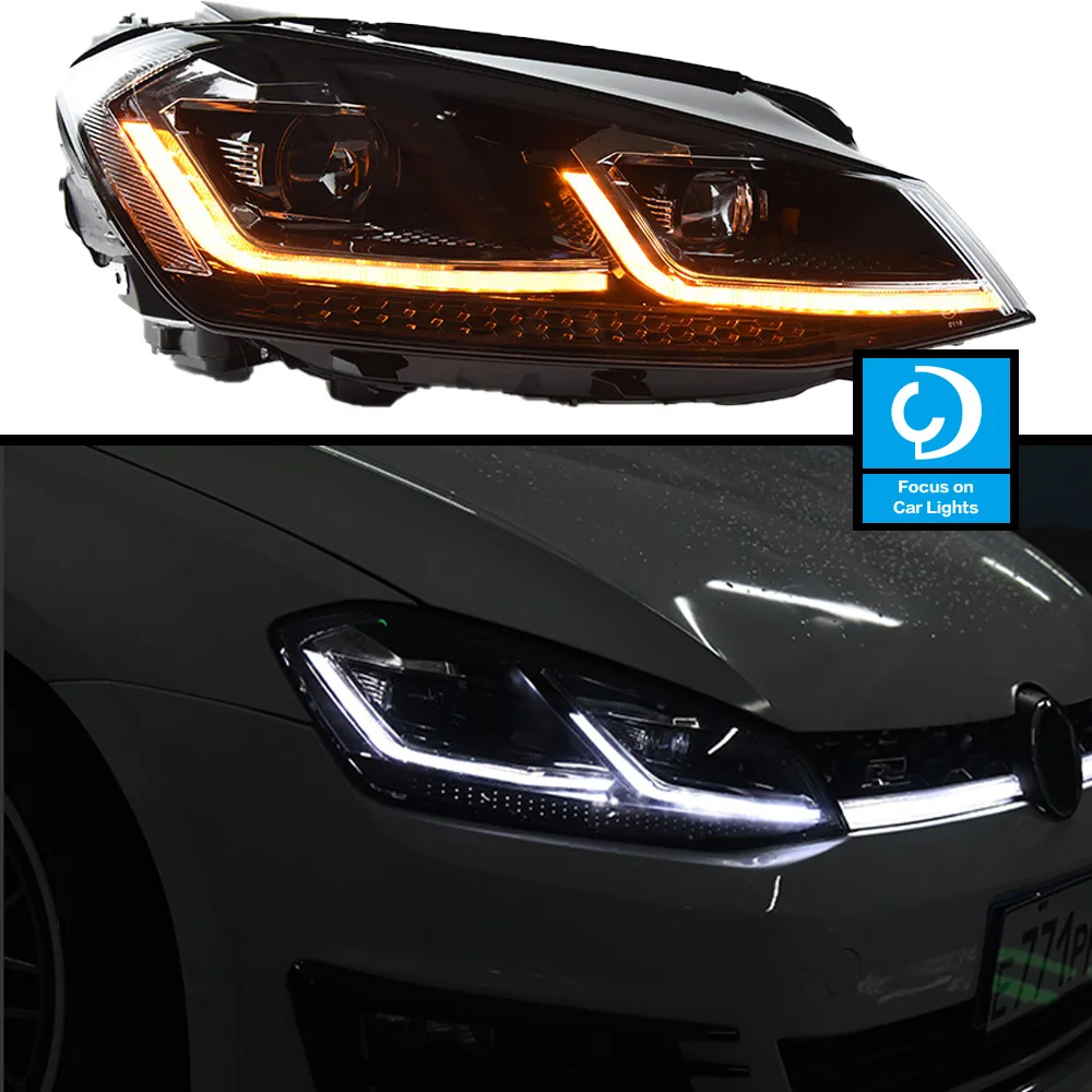 Car Front Headlight For Vw Golf 7 Mk7 20132017 Fiesta Led Headlamp
