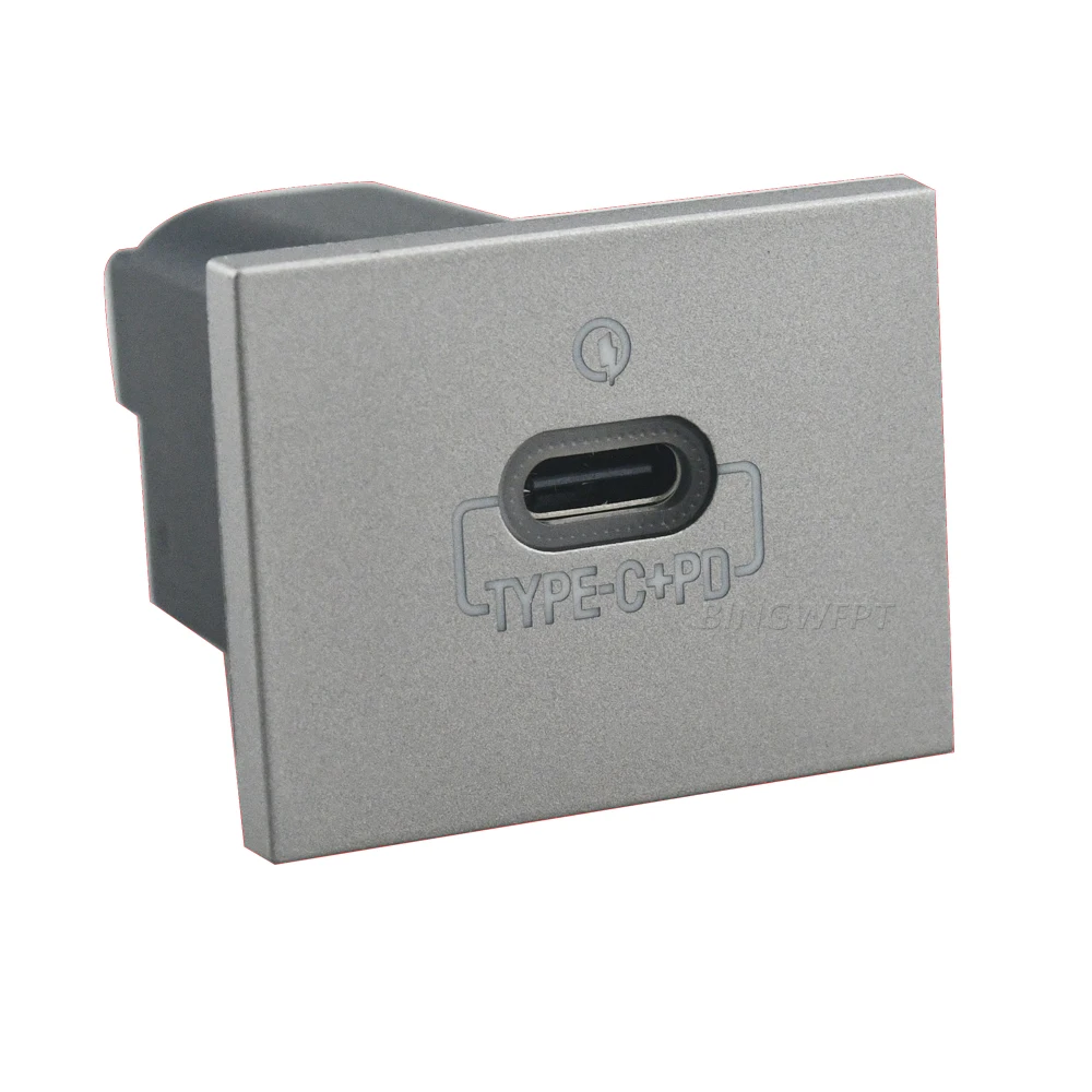 Car Black/Silver USB Charger PD Quick Charge Auto Phone Charging Adapter Button