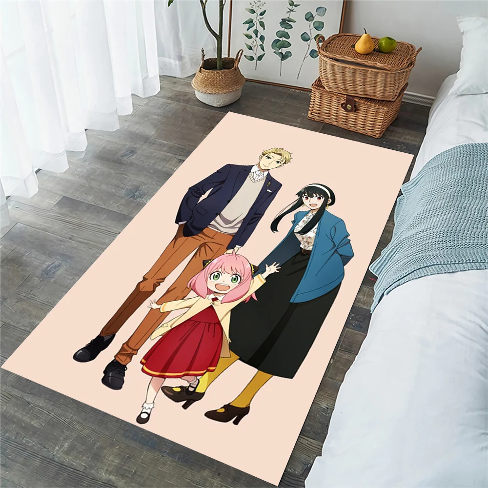 

CLOOCL Japanese Anime Carpet SPY×FAMILY Pattern 3D Printed Flannel Carpets for Living Room Kawaii Area Rug Indoor Doormats