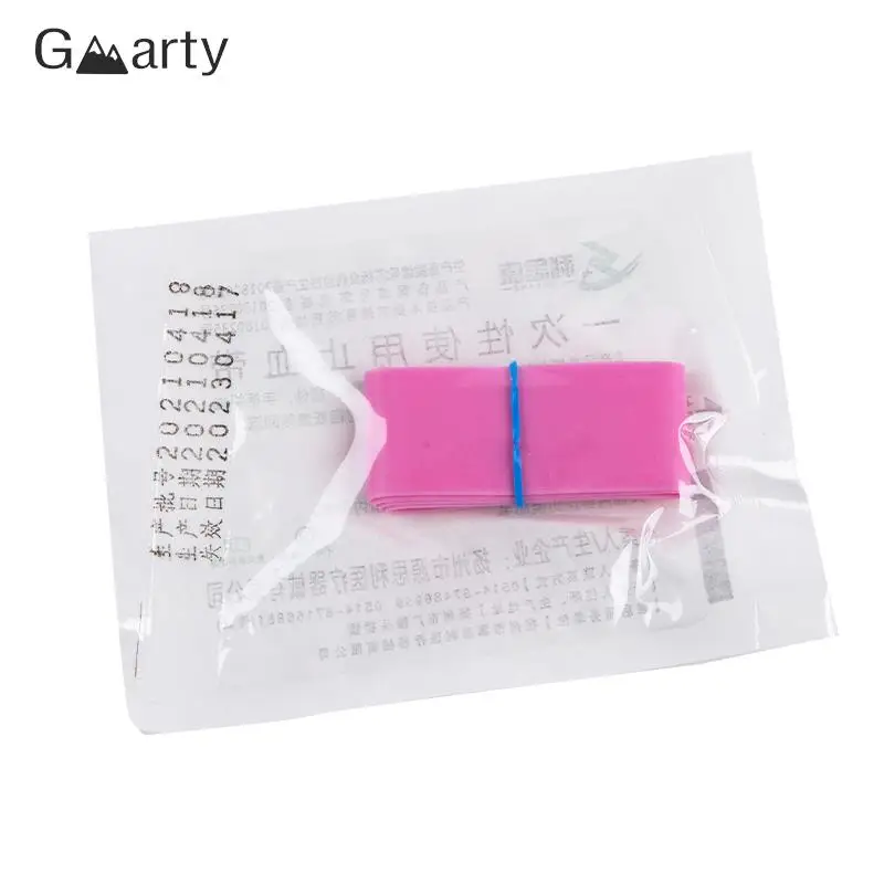 10pcs/set Medical Rubber Elastic Belt Pink Disposable Tourniquet First Aid Kit Product Disposable Tourniquet