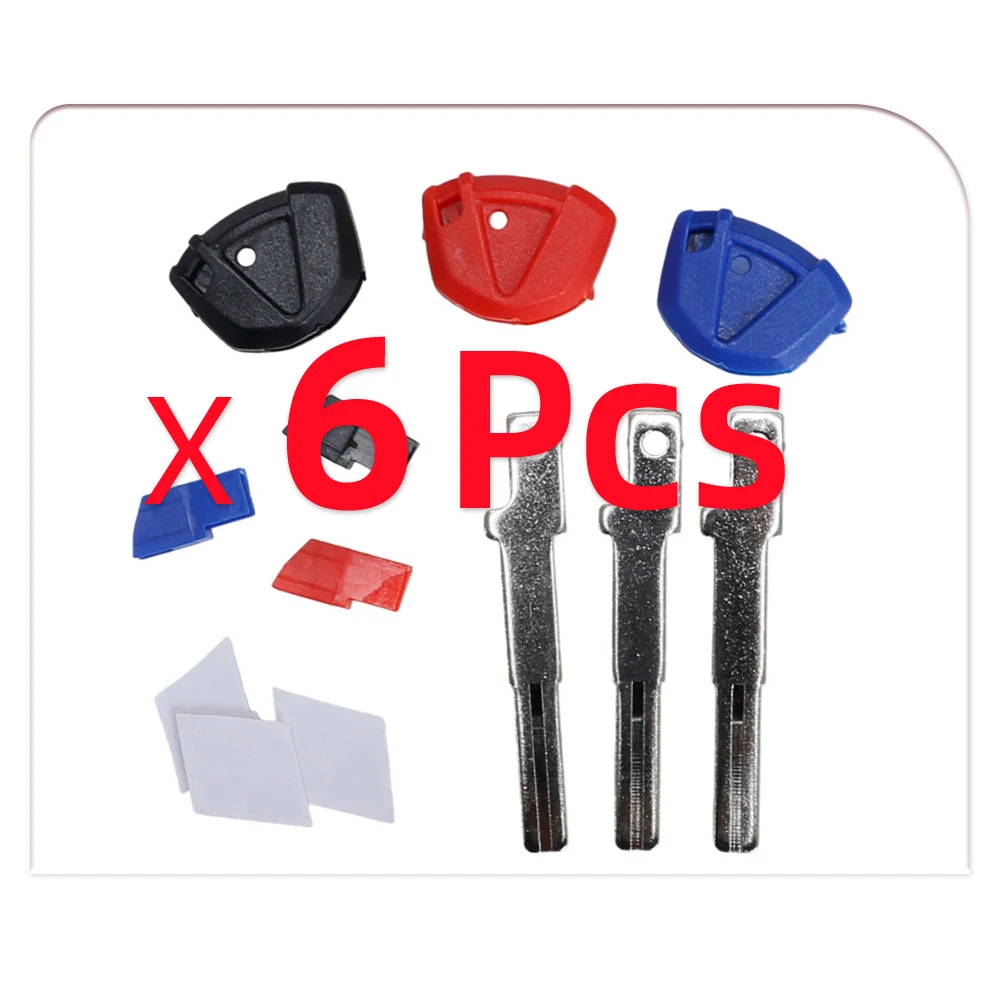 6개의 새로운 블랭크 키, 닌자 400 636 650 Z900 Z800 2020 2021 2022 2023 닌자400 ZX-6R 10R용 미가공 키 교체