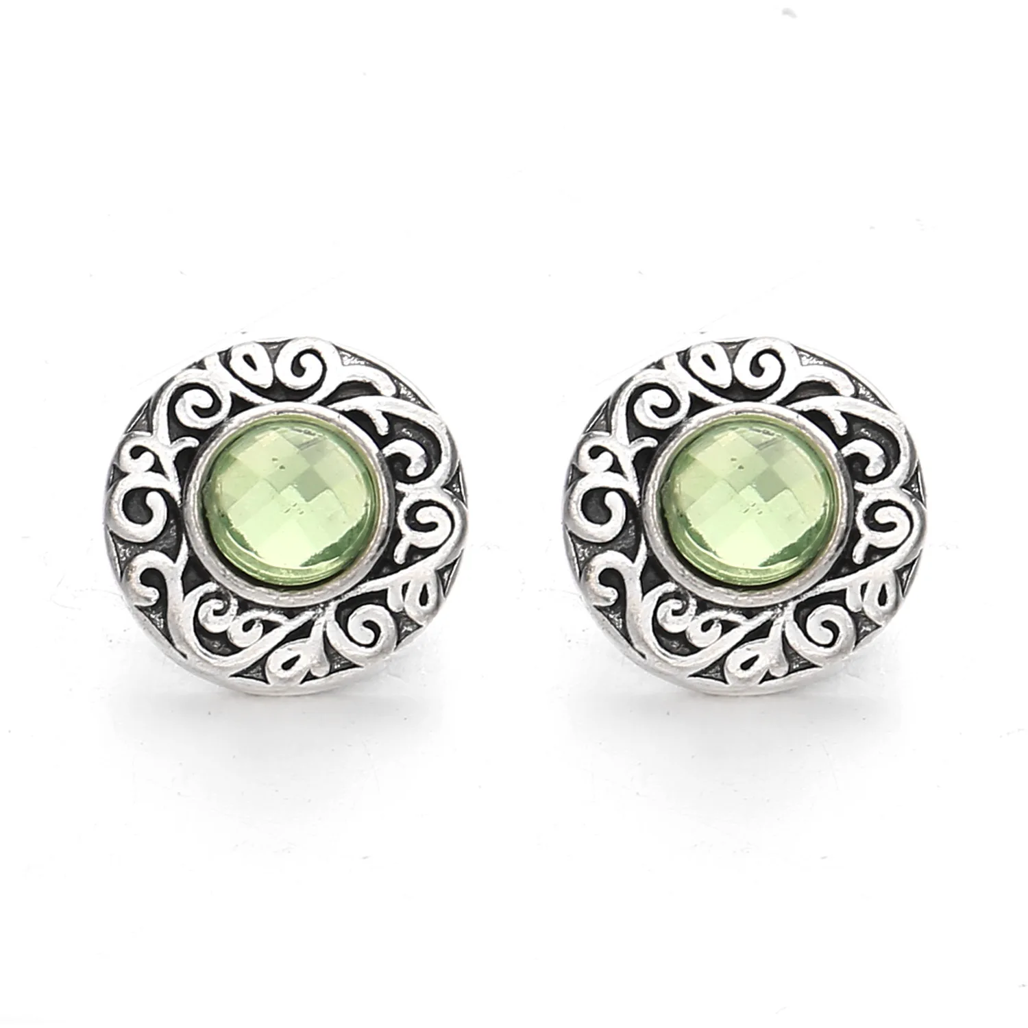 30pcs New Snap Button Jewelry DIY Mini Crystal Rhinestone Flower 12mm Metal Snaps Buttons Charms for 12mm Snap Bracelet