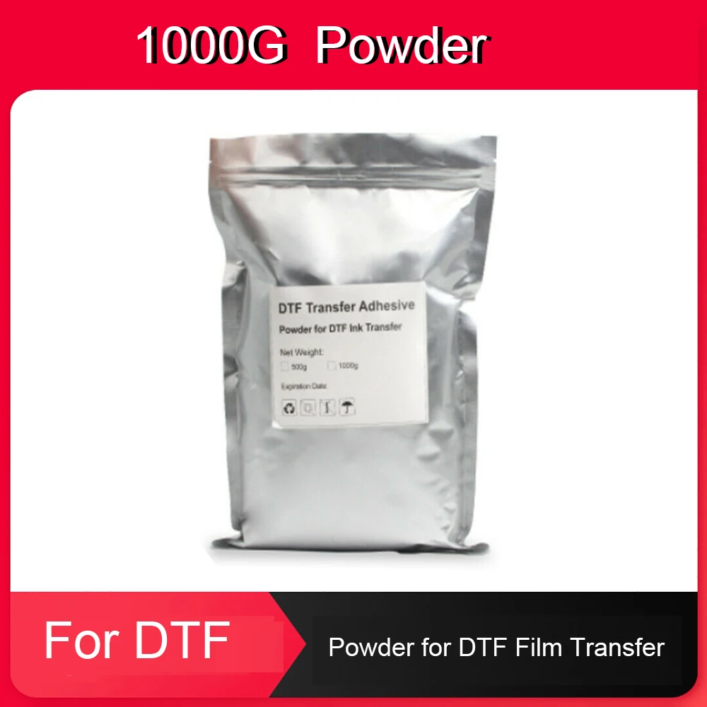 Polvere Dtf Da 1000G Per Sublimazione In Cotone, Polvere Di Trasferimento Plastisol Dtf Per Polvere Adesiva Hot Melt Per Stampante Dtf