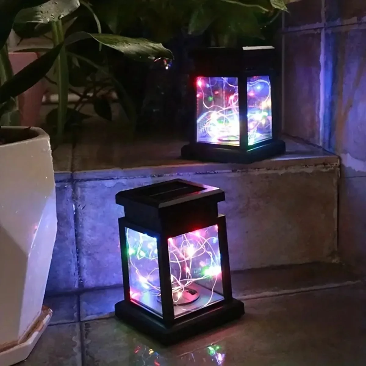 Solar Retro Palace Lantern Outdoor Floor Lights Lawn Landscape Hanging Atmosphere Candle Lighting Lamp Floor Yard Garden Decor