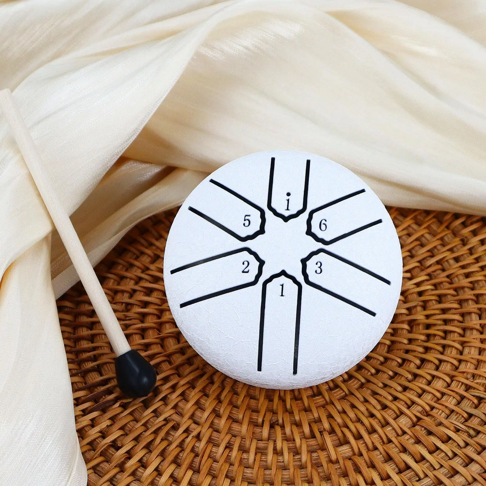 3-Inch 6-Tone Steel Tongue Drum Mini Hand Pan Set with Drumsticks & Song Book, Ideal for Beginners & Music Lovers, Percussion