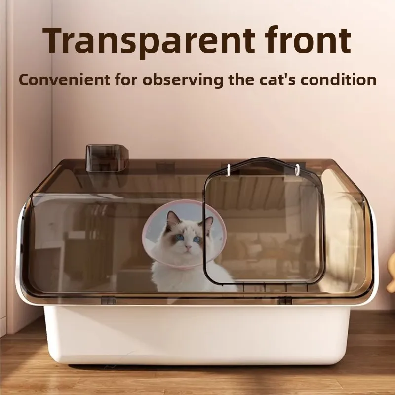 Automatic Self Cleaning Cat Litter Box Large Covered Cat Toilet Odor Control Low Noise Easy Maintenance Cat Litter Box Clean_voghion.com