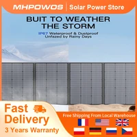 MHPOWOS 400W panneau solaire portable pour centrales électriques sac à main solaire pliable avec béquilles pour générateurs solaires, camping-car, camping 1