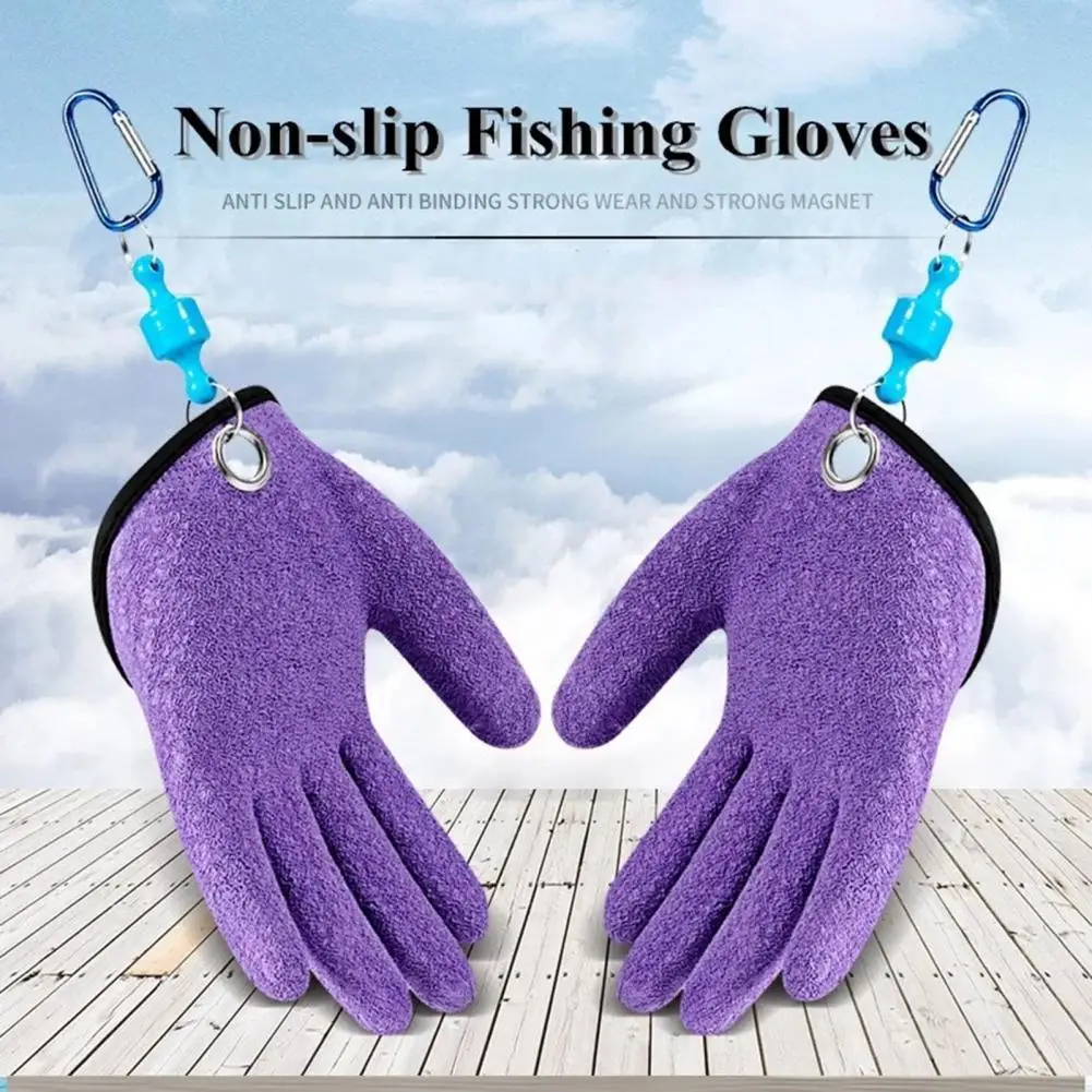 Left/Right Fishing Glove 1Pc Thickened Non-slip Lightweight Fishing Glove Outdoor Fish Catching Waterproof for Fisherman