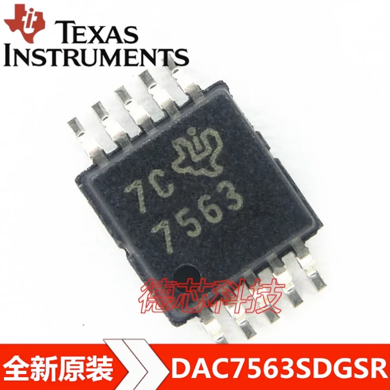 

1pcs /LOT New Origin DAC7563SDGSR DAC7563SDGSR DAC7563 MSOP10 Digital to analog converter DAC Chip IC New Original