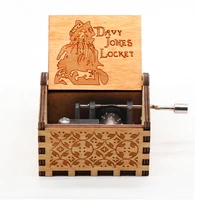 Wooden Anime Figure Music Box Pirates Of The Carib Davy Jones Jack Sparrow Creative Birthday Christmas Day Gift 2
