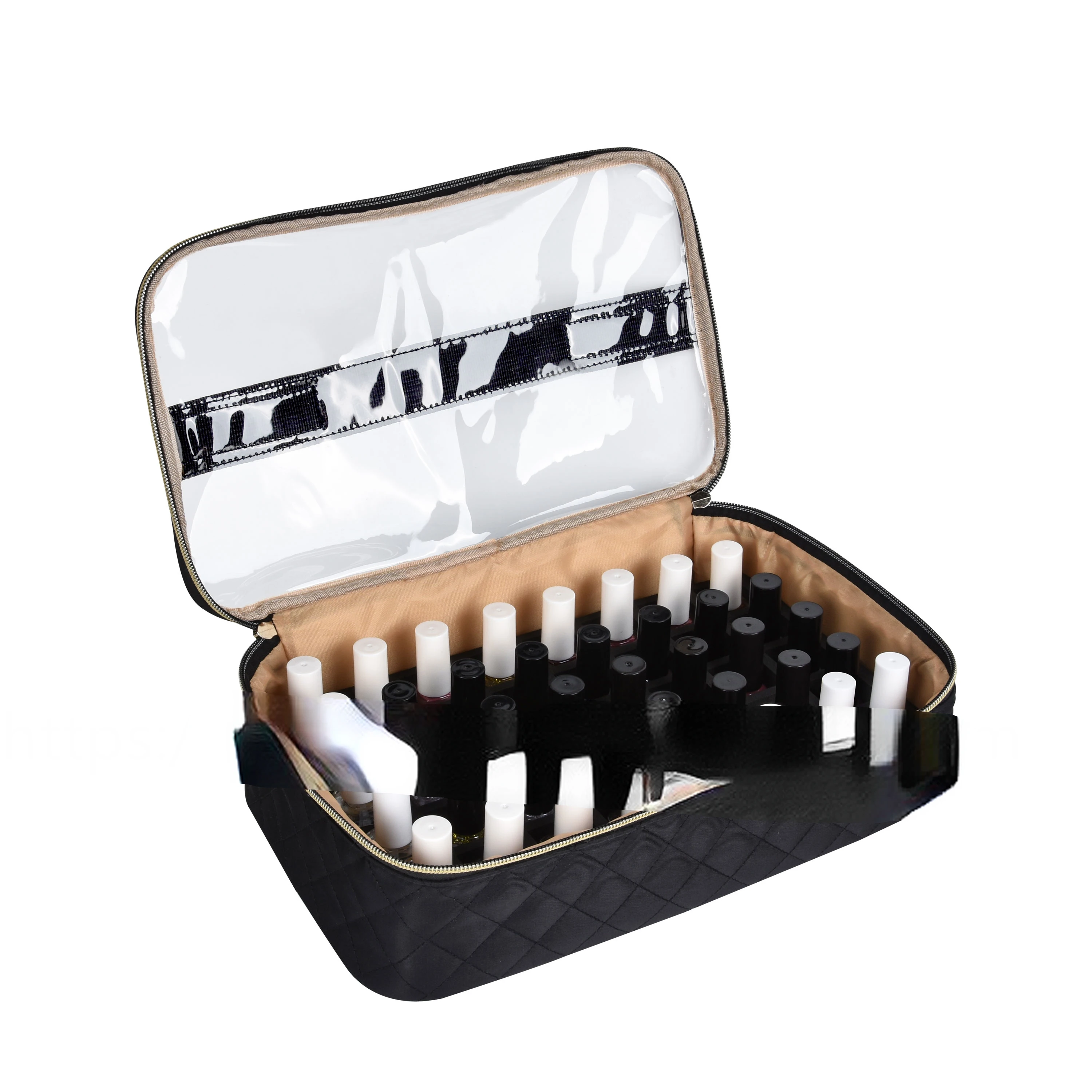 Nail Polish Organizer Backpack with Holds 80 Bottles Double Layer Nail Polish Bag Large Organizer Storage Bag