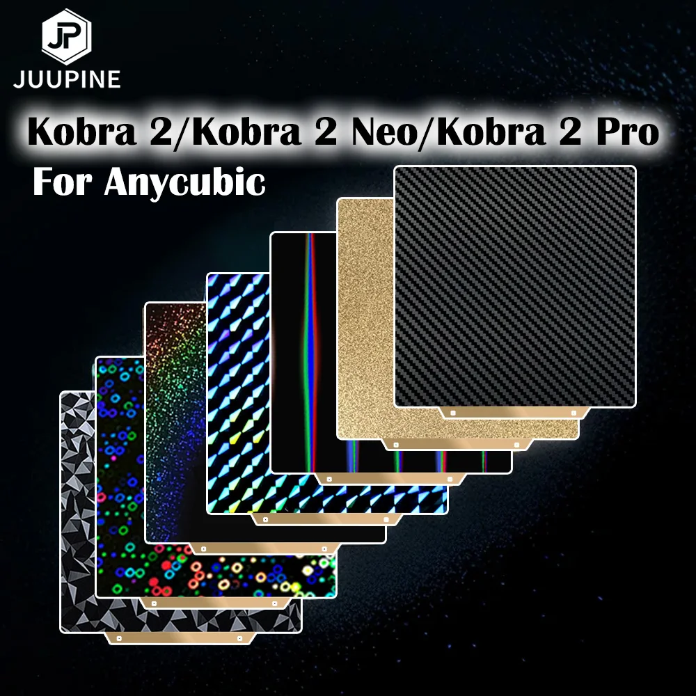 Piatto PEI Per Anycubic Kobra 3 - Doppia Faccia Liscia/Texturata, 256x268mm