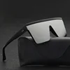 2023 Vintage Male Flat Top Sunglasses Men Brand Black Square Shades UV400 Gradient Sun Glasses For Women Cool One Piece Designer