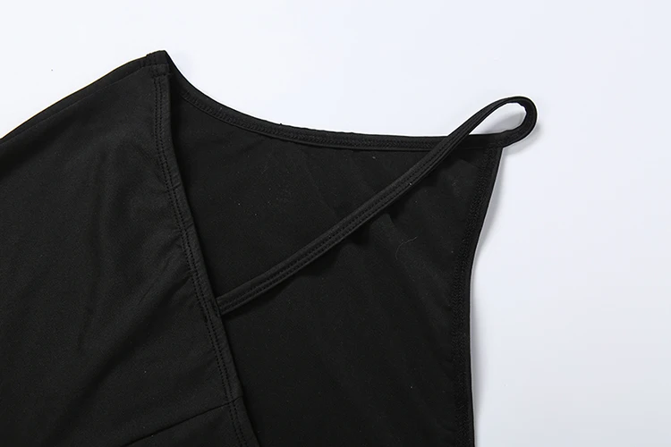 Kliou Quasten-Dekor Abendkleid Damen Unregelmäßiger Schräger Kragen Rückenfreies Ärmelloses Hochgeschnittenes Elegantes Langes Bodycon-Kleid – Detail 7