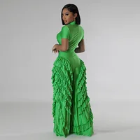 Dashiki African Women Jumpsuits For Summer Autumn Short Sleeve Loose Fashion Streetwear Overalls Wide Leg Pants Trousers 2024 4