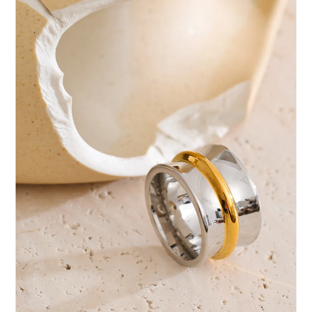 Yhpup Size 678 Stainless Steel Wide Minimalist Ring