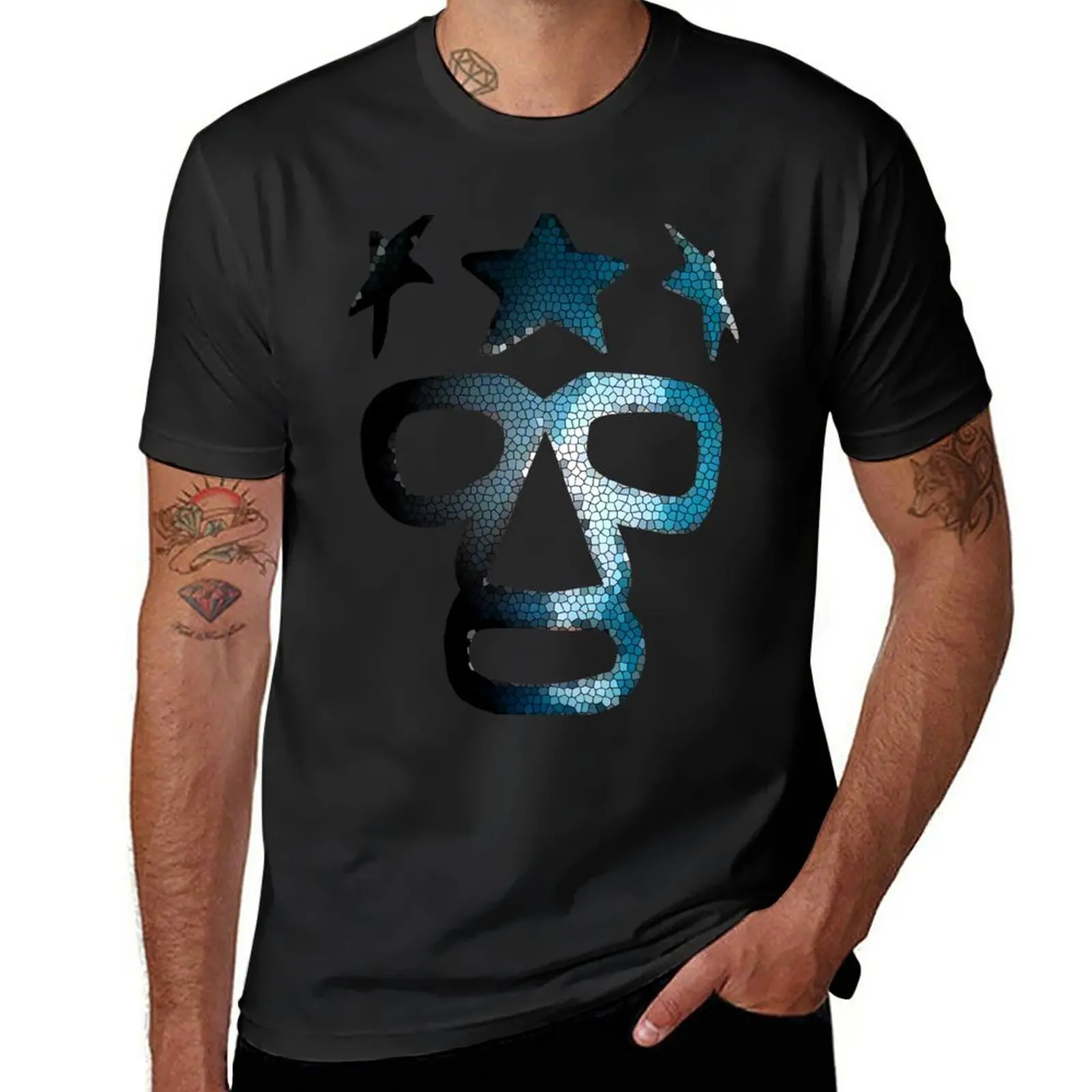 

New Masked Superstar in stained glass T-Shirt Tee shirt quick drying t-shirt Men's clothing