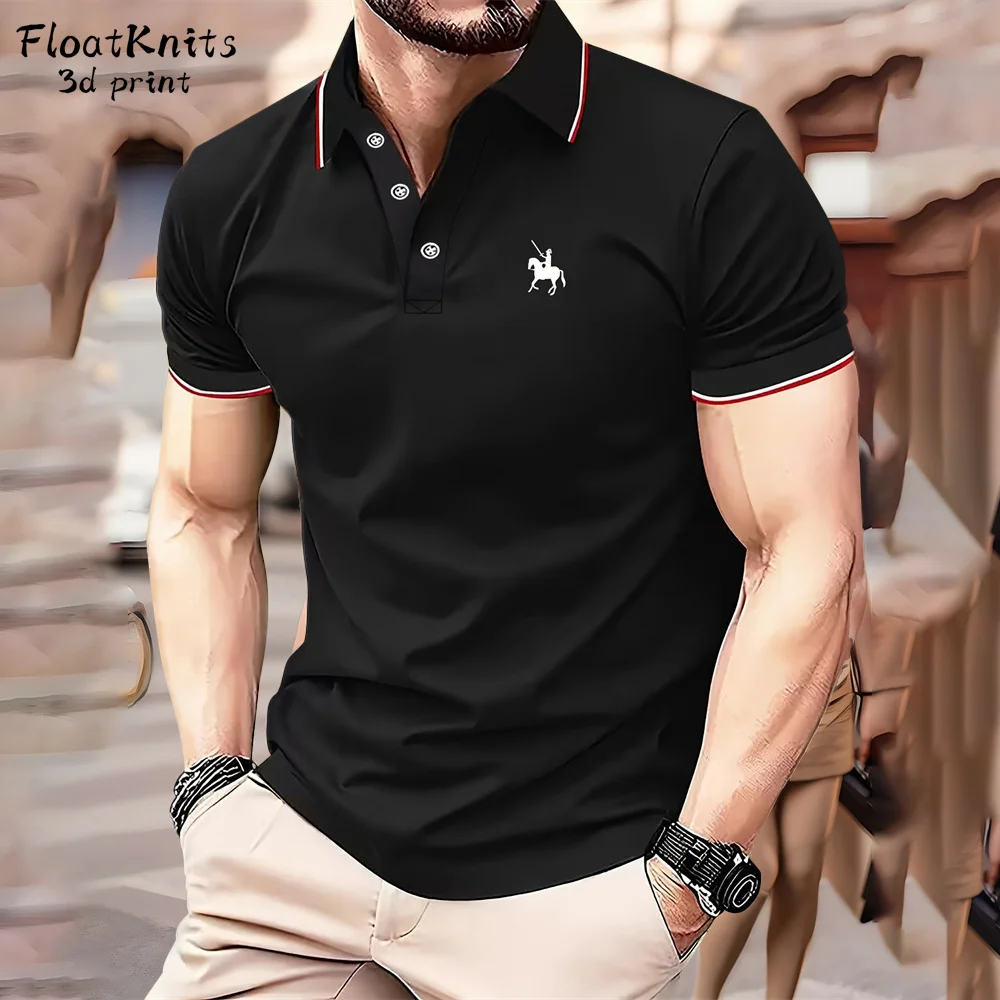 Minimalist Lapel Polo Shirt for Men Striped Men's Short Sleeve Tee Summer Men's Clothing Business T Shirt for Man Polo Shirt Top 9 S452cccb158ae4101911bf8195f5243180