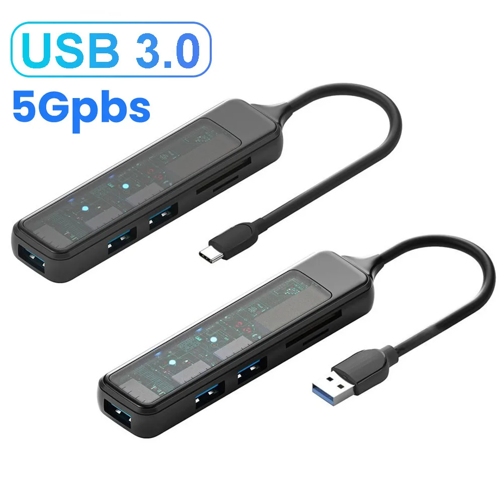 Hub Usb 3.0 5 In 1 Multi Splitter Type-C Adattatore Otg Docking Station Espansore Multiplo Per Accessori Per Computer Macbook Pro