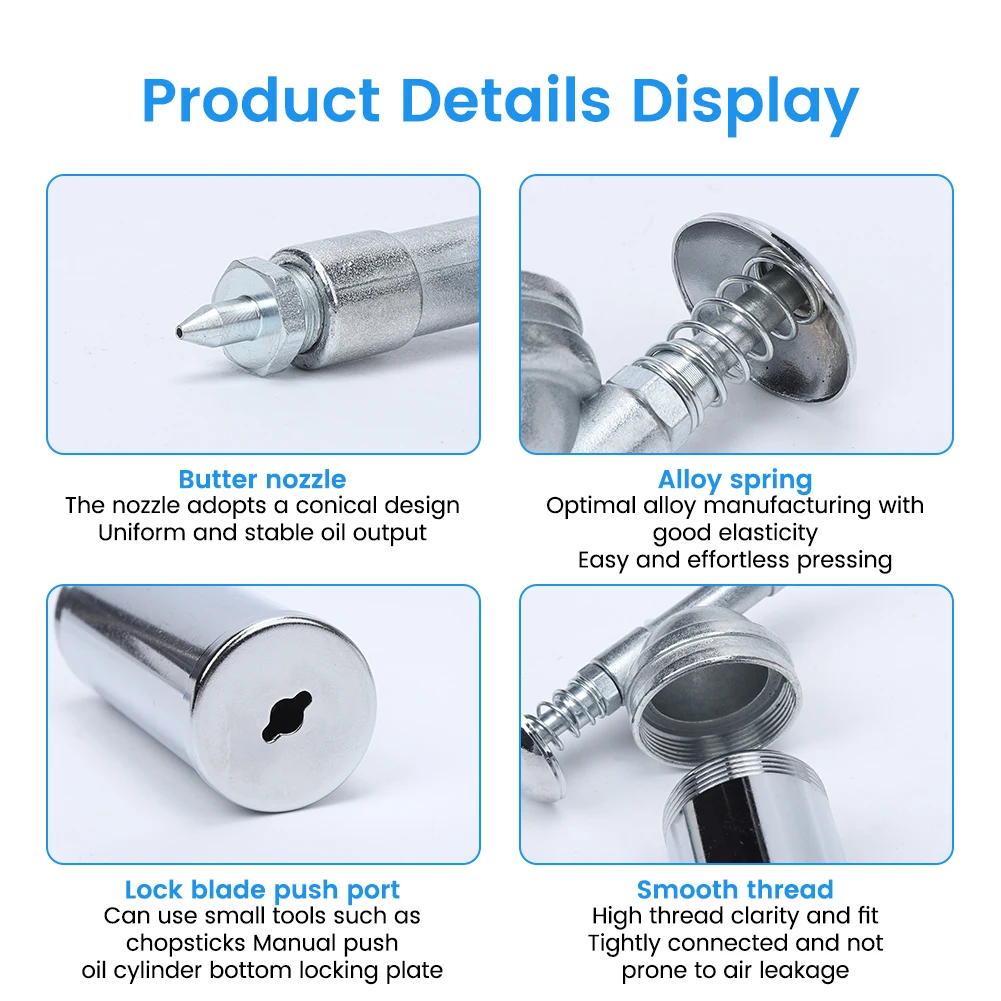 Car Grease Injector Mini Grease Guns Oiler Pressure 80cc Capacity High Output Manual Injector For Garages Workshops