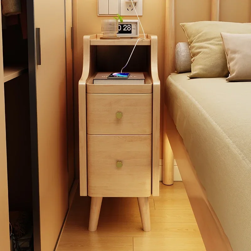 Nordic Simple Low Modern Bedside Table, Luxury Narrow Home Furniture Living Room, Bedroom Bedside Table