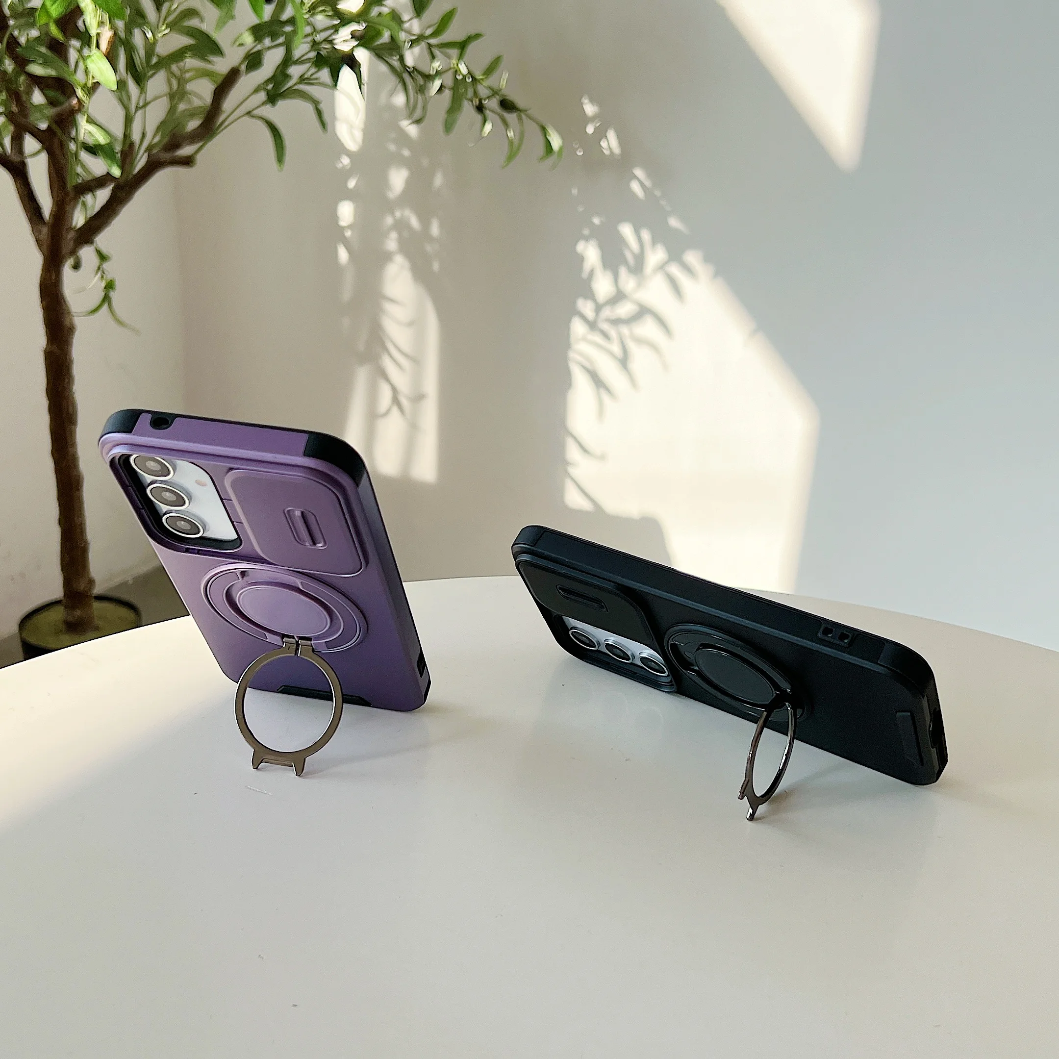 Magnetic Ring Stand Shockproof Phone Case Cover