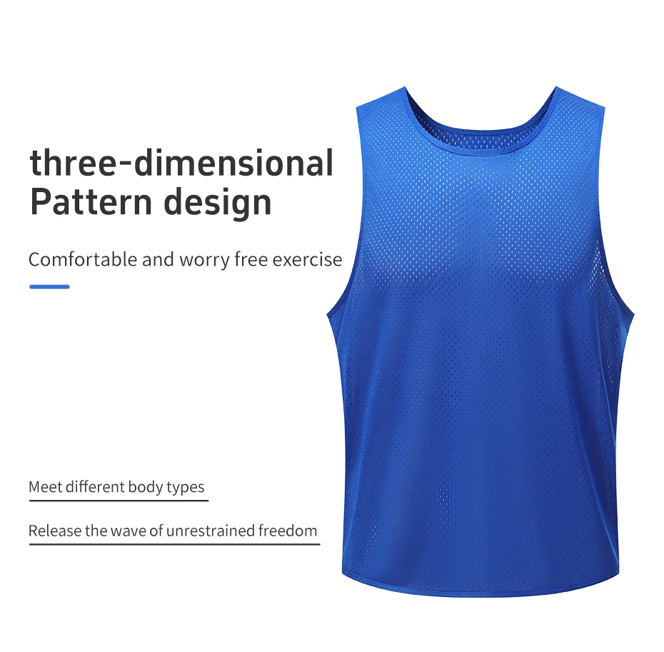 Description Picture 4 of item2024 New Soccer Jerseys Sports Vests Training Numbered Quick-Dry Customize Basketball Football Team Jersey Vest Sports Vests