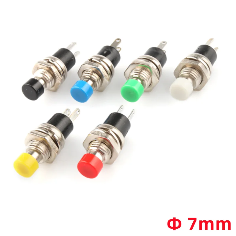 thumbnail image 2 of 12PCS 7mm Round Momentary Push Button Switch 2 Pin On Off Spst Normal 2 of 12